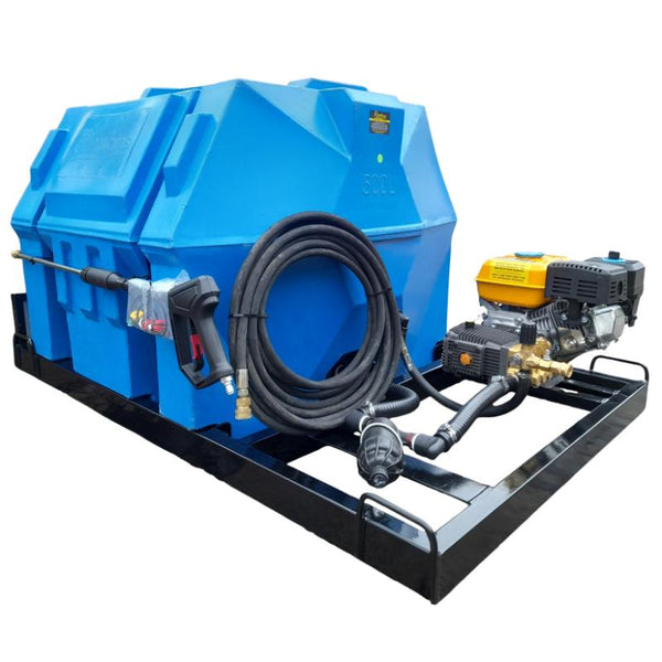 186bar High Pressure washer bakkie skid unit 500l