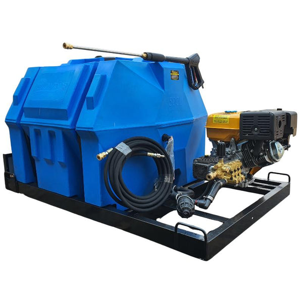 248 bar 500l High pressure washer bakkie skid unit