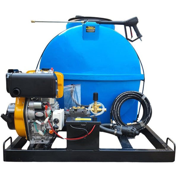 650l High pressure washer - 241bar diesel electric start bakkie skid unit