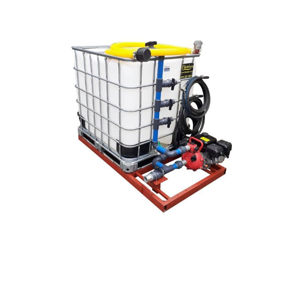 1000l water bowser 9.5 bar 3 outlet flowbin unit