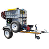 1000lt steel covered flowbin with s 9.5bar pump -  2 Hose reels, spray boom and foam injector trailer unit