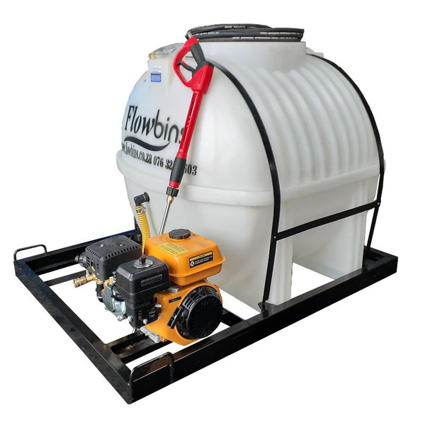 600l Pressure Washer 6.5hp petrol 186bar horizontal unit