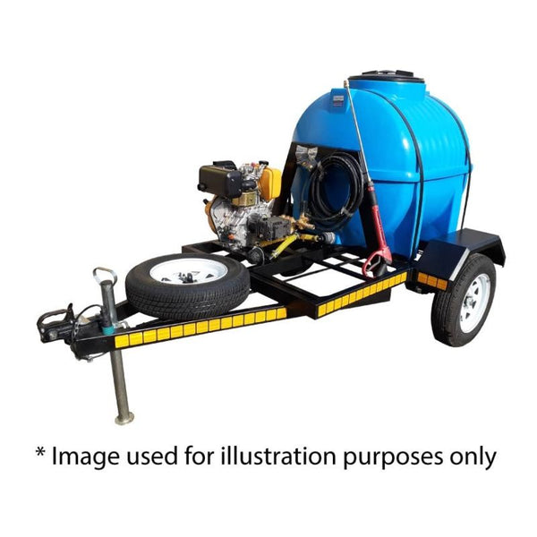 High pressure washer trailer 600l- unbraked unit