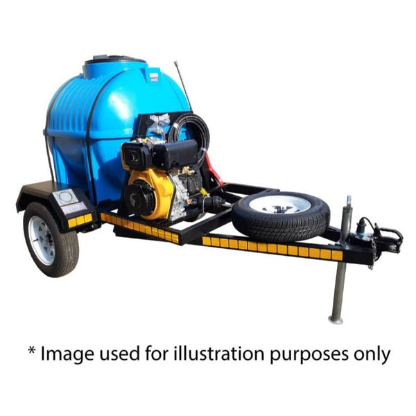High pressure washer trailer 600l- unbraked unit