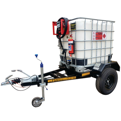 1000l Diesel trailer 40lpm-12v-exec Flowbin™braked