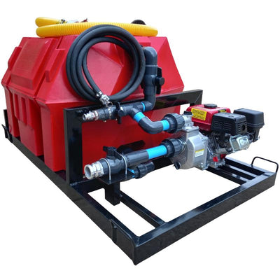 500l Water Bowser 2.8bar-1-outlet horizontal bakkie sakkie unit