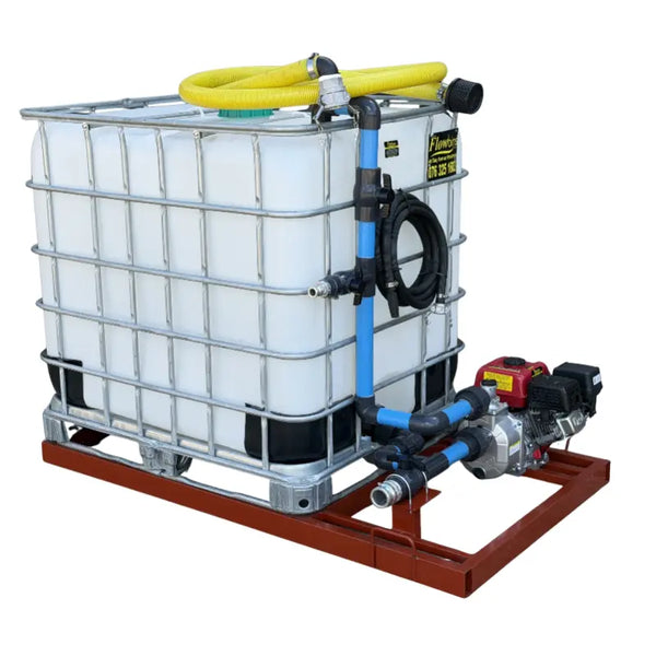 2.8bar  water bowser 1000l Flowbin skid