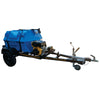 241 diesel electric start high pressure washer 1000l trailer unit