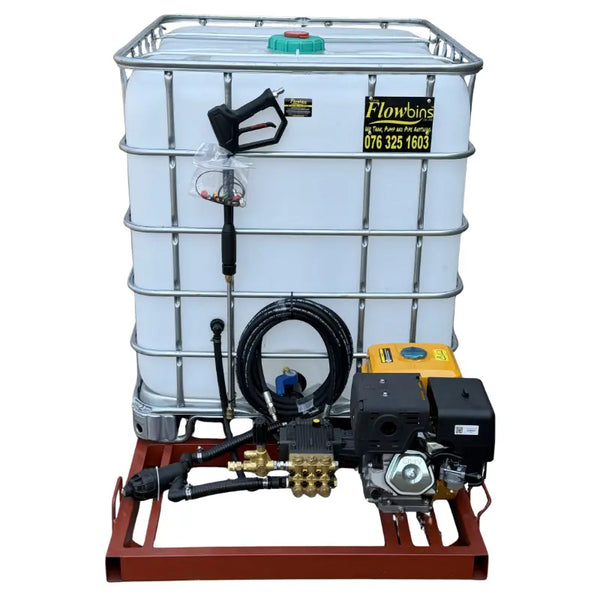 248bar petrol driven high pressure washer flowbin bakkie unit-1000l