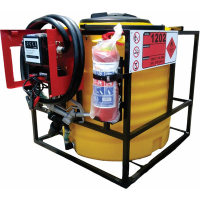 Diesel bowser vertical 300lt bakkie skid unit
