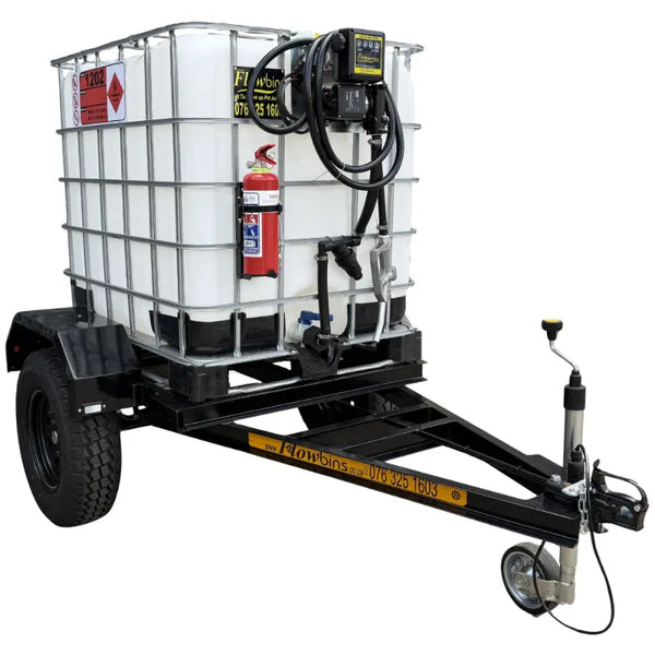 Unbraked Diesel Flowbin Trailer 56lpm 12v