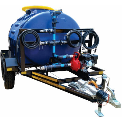 2500l Water Bowser trailer 9.5bar-3-outlet braked