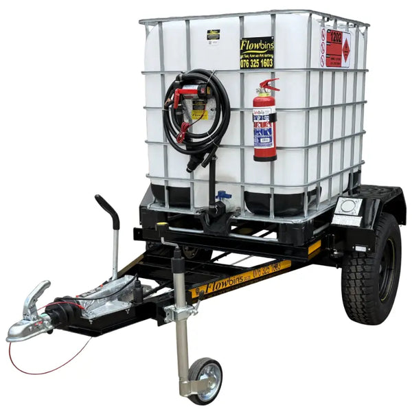 1000l flowbin braked trailer basic 40lpm 12v