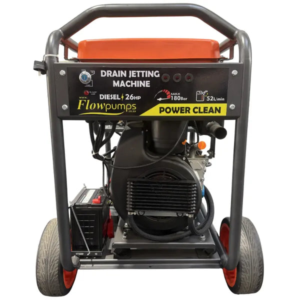 Jetting machine Trolley Diesel 180 Bar 26hp