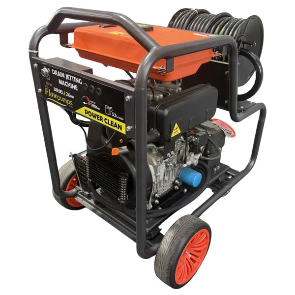 26hp Jetting Trolley 180Bar Diesel