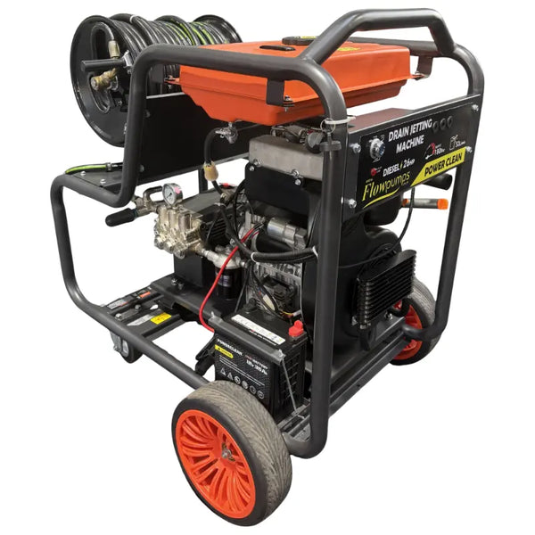 180Bar Diesel Jetting Trolley 26hp