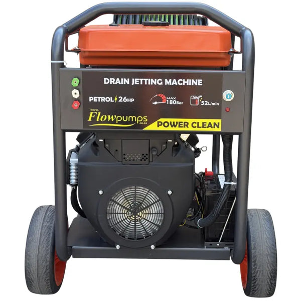 Jetting machine Trolley Petrol 180 Bar 26hp