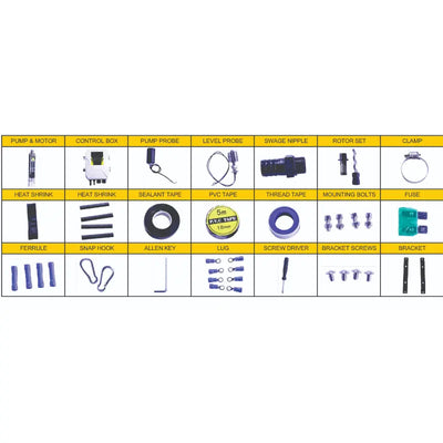 Fittings for the Solar borehole pump kit 