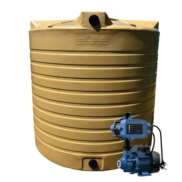 Water tank combo basic: 10 000l water tank & 0.37 Econo Booster pump kit