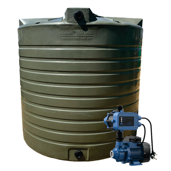 Water tank combo basic: 10 000l water tank & 0.37 Econo Booster pump kit