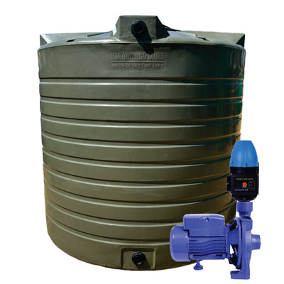 10 000l Water tank and 1.1kw Monoblock Water Pump & Controller