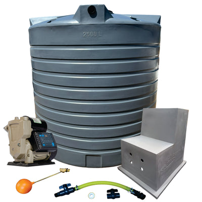 Water tank Combo Executive: 10 000l Water tank & VSP 0.75KW Booster Pump System (with VSD)
