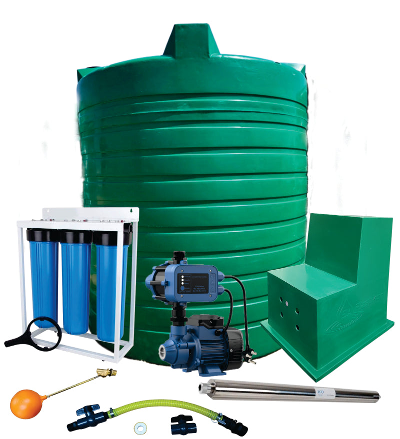 Water tank Combo Full House: 5000l Water tank & 0.37kw Econo Periphera ...