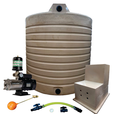 Water tank Combo Executive: 10 000l Water tank and 0.75kw Intelli VSD Booster pump
