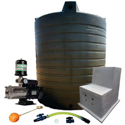 Water tank Combo Executive: 10 000l Water tank and 0.75kw Intelli VSD Booster pump