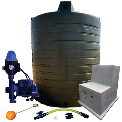 Water tank Combo Executive: 10 000l Water tank & 0.75kw Monoblock Water Pump kit