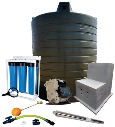 Water tank Combo Full House: 10 000l Water tank & VSP 0.75KW Booster Pump System (with VSD)