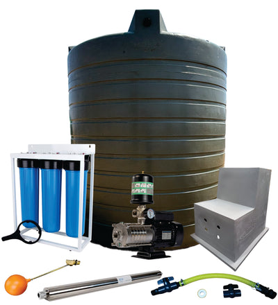 Water tank Combo Full House: 10 000l Water tank and 0.75kw Intelli VSD Booster pump