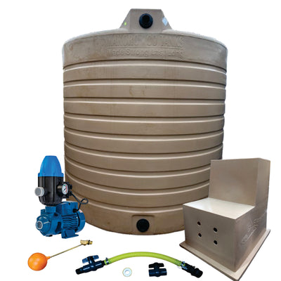 Water tank Combo Executive: 10 000l Water tank & 0.75kw Peripheral Water Pump