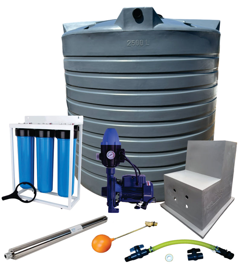 Fuul Tank Water tank Combo Full House: 15 000l Water tank & 1.1kw Monoblock Wate ...