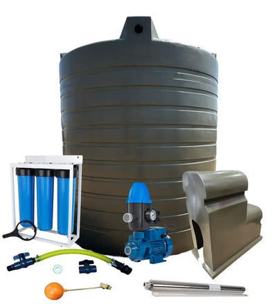 Water tank Combo Full House: 2500l Water tank & 0.37kw Peripheral Water Pump