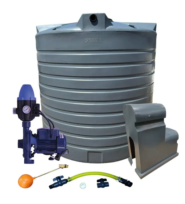 Water tank Combo Executive: 2500l Water tank & 0.55kw Flowpump Monoblock Water Pump