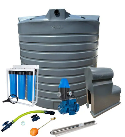 Water tank Combo Full House: 2500l Water tank & 0.37kw Peripheral Water Pump