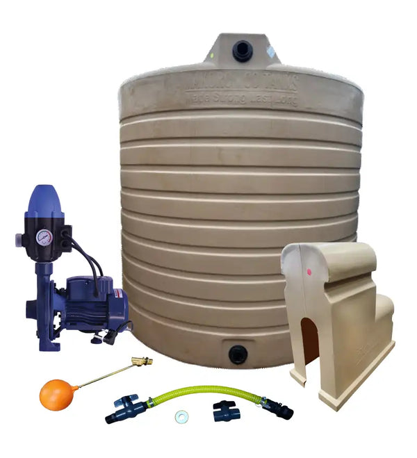 Water tank Combo Executive: 10 000l Water tank & 0.75kw Monoblock Water Pump kit