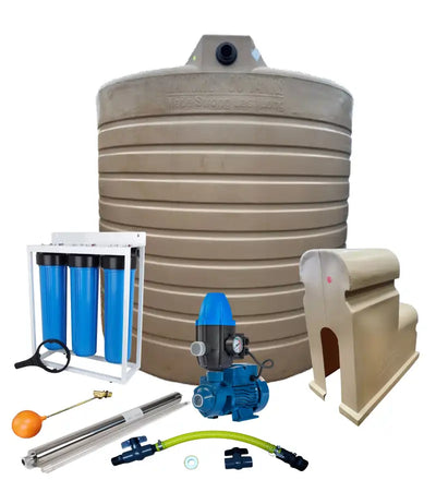 Water tank Combo Full House: 2500l Water tank & 0.37kw Peripheral Water Pump