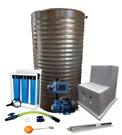 Water tank Combo Full House: 1000l slim tank & 0.37kw Econo Peripheral Water Pump