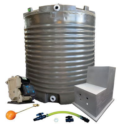 Water tank Combo Executive: 2200l Water tank & VSP 0.75KW Booster Pump System (with VSD)