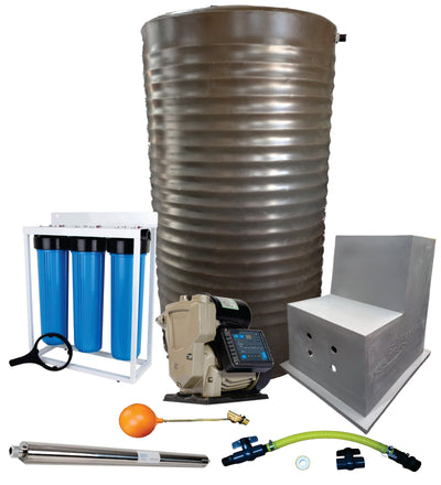 Water tank Combo Full House: 1200l Slim tank & VSP 0.75KW Booster Pump System (with VSD)