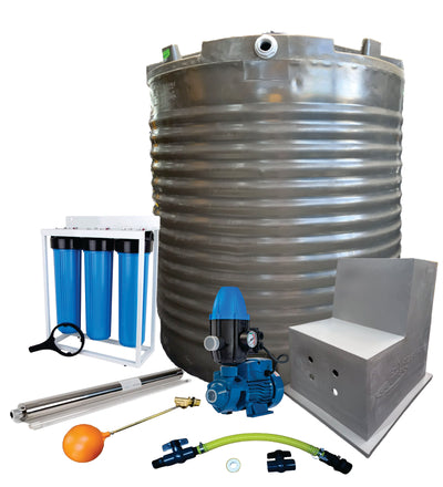 Water tank Combo Full House: 2200l tank & 0.75kw Peripheral Water Pump