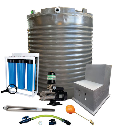 Water tank Combo Full House: 2200l Water tank & 0.75kw Intelli VSD Booster pump