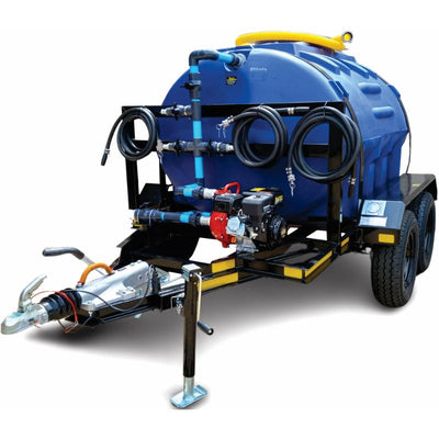 2500l Water Bowser trailer 9.5bar-3-outlet braked