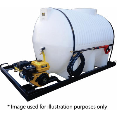 1000l Mobile High Pressure Washer 2.2kw-220v-100bar hoizontal unit