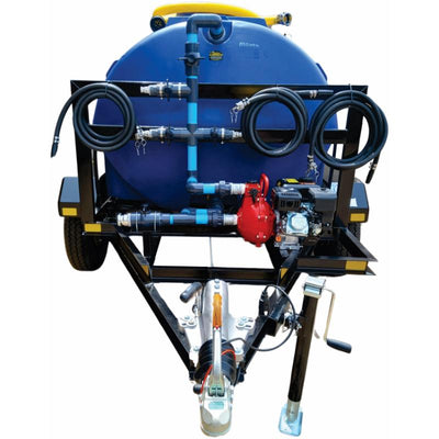 2500l Water Bowser trailer 9.5bar-3-outlet braked
