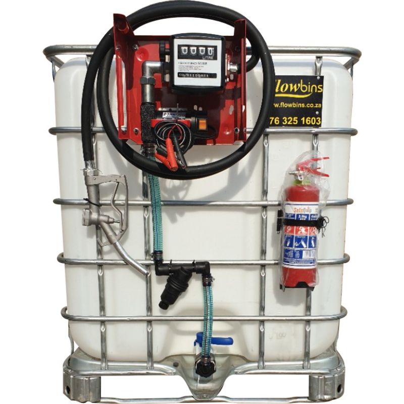 1000l Diesel bowser 40lpm-12v-Exec flowbin unit | Flowbins - Flowbins