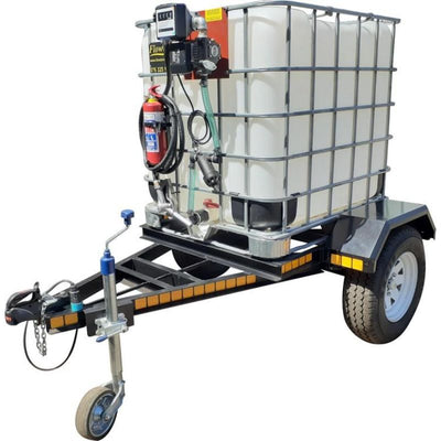 1000l Diesel bowser trailers 72lpm 220v flowbin unbraked