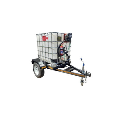 1000l Diesel bowser trailer 72lpm 220v flowbin unbraked